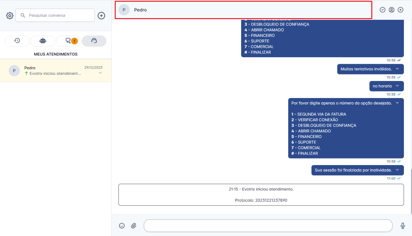 chat integrado click