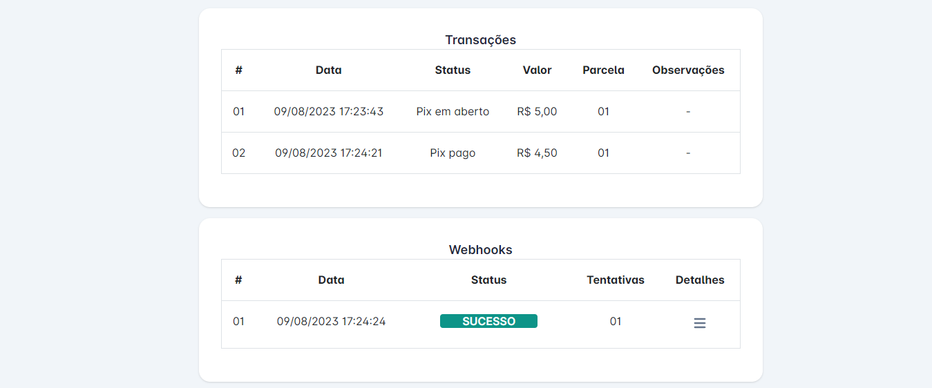 transacoes webhook