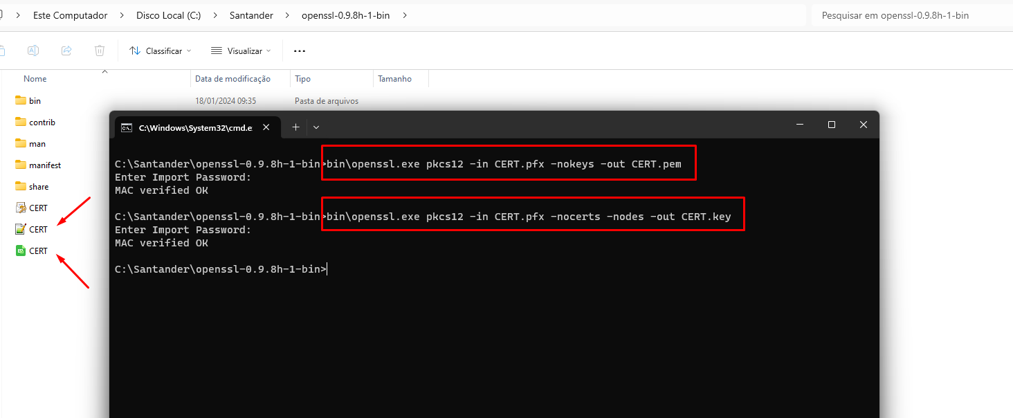 converter certificado