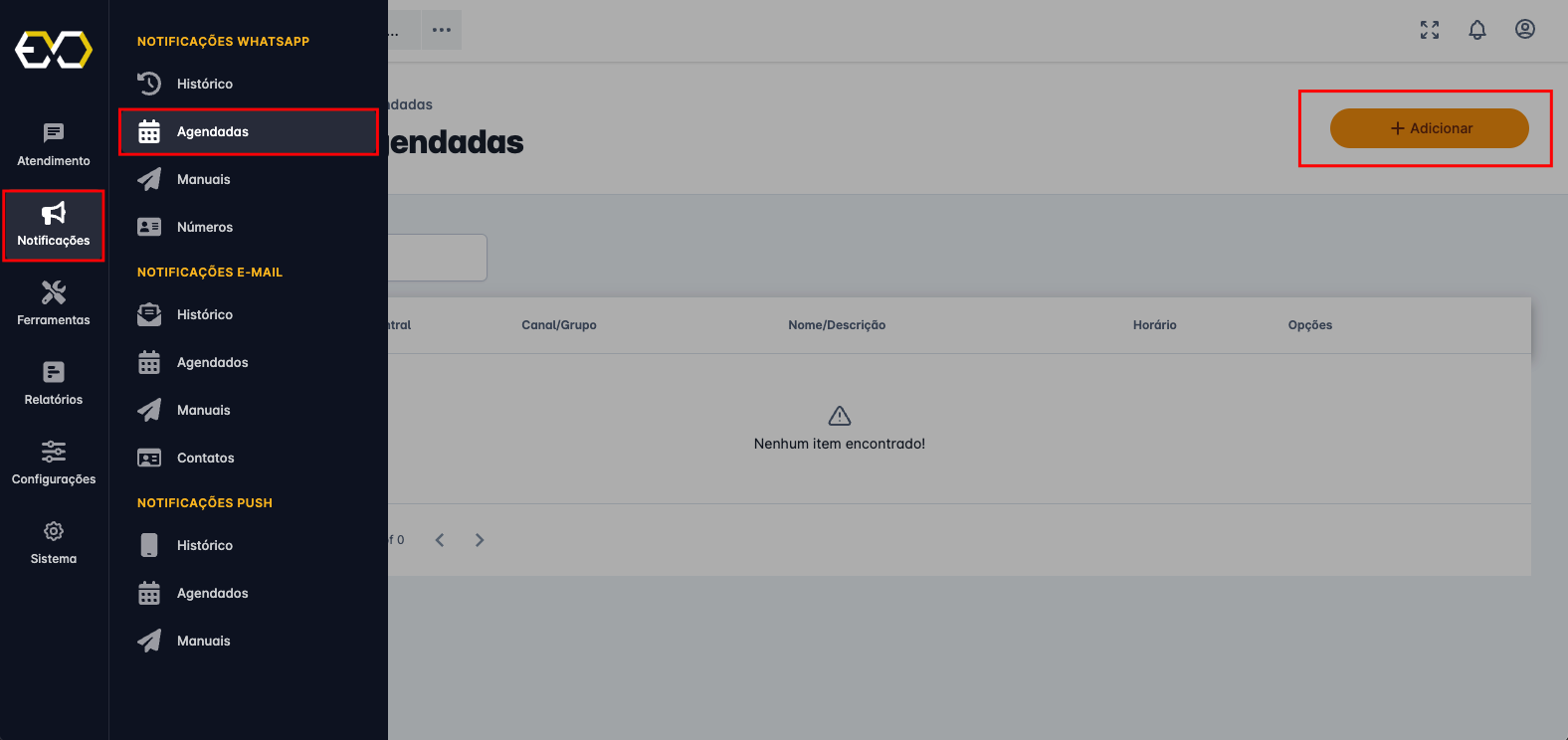 notificacoes agendadas