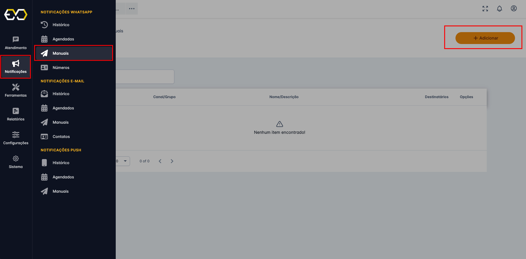 notificacoes manuais